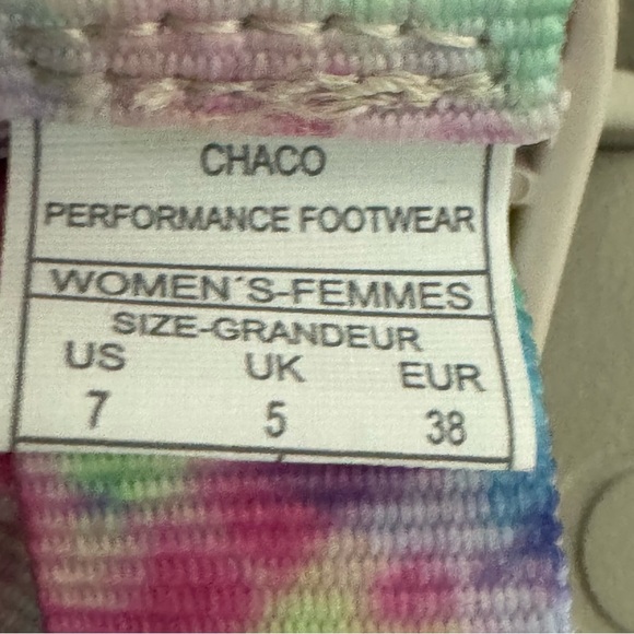 Chacos Chillos Slide Sandals Sz 7 Tie Dye Slip On Lightweight Comfy Arch Support - Picture 10 of 11
